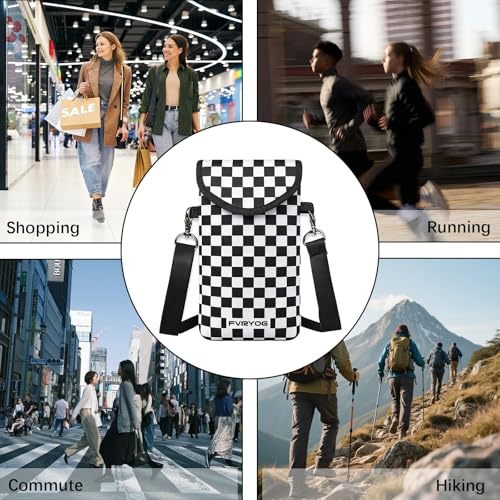 Image of Neoprene Phone Sleeve Pouch Case Bag for Men Women w /Crossbody Strap /Neck Lanyard for iPhone 17 /16 /15 /14 Pro Max, Samsung S25,Pixel 10