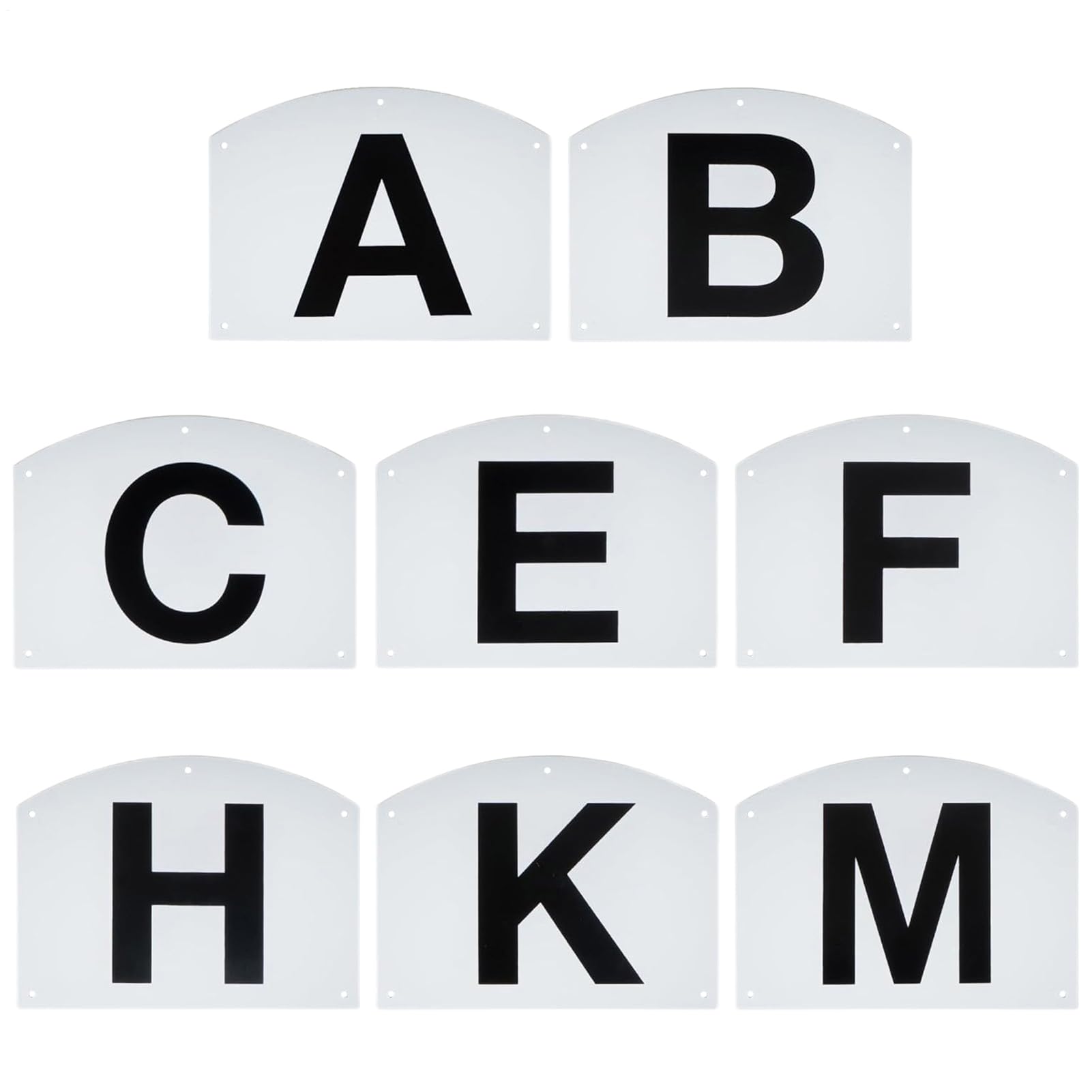 Dressage Marker Set – 20x27cm 8 Pieces Wall-Mount Letters, Sturdy and Weather Resistant | Perfect for Equestrian Training, Horse Riding Competitions, Stable Practice, Riding School