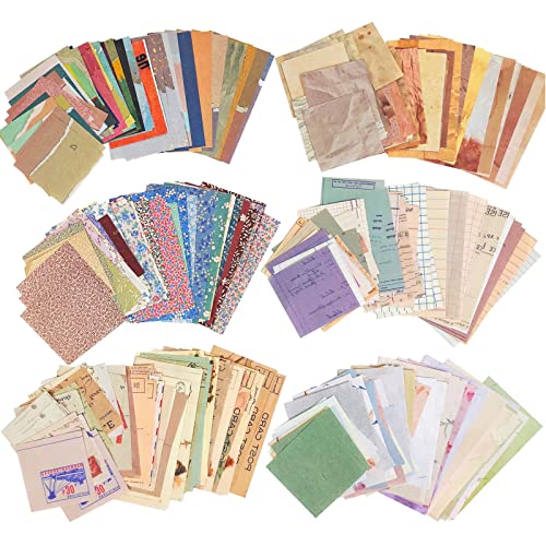 Vintage Scrapbooking Supplies Pack - 360 Sheets Scrapbook Paper Aesthetic Decorative Paper Stationery Journaling Supplies Junk Bullet Art Craft Diary Embellishment