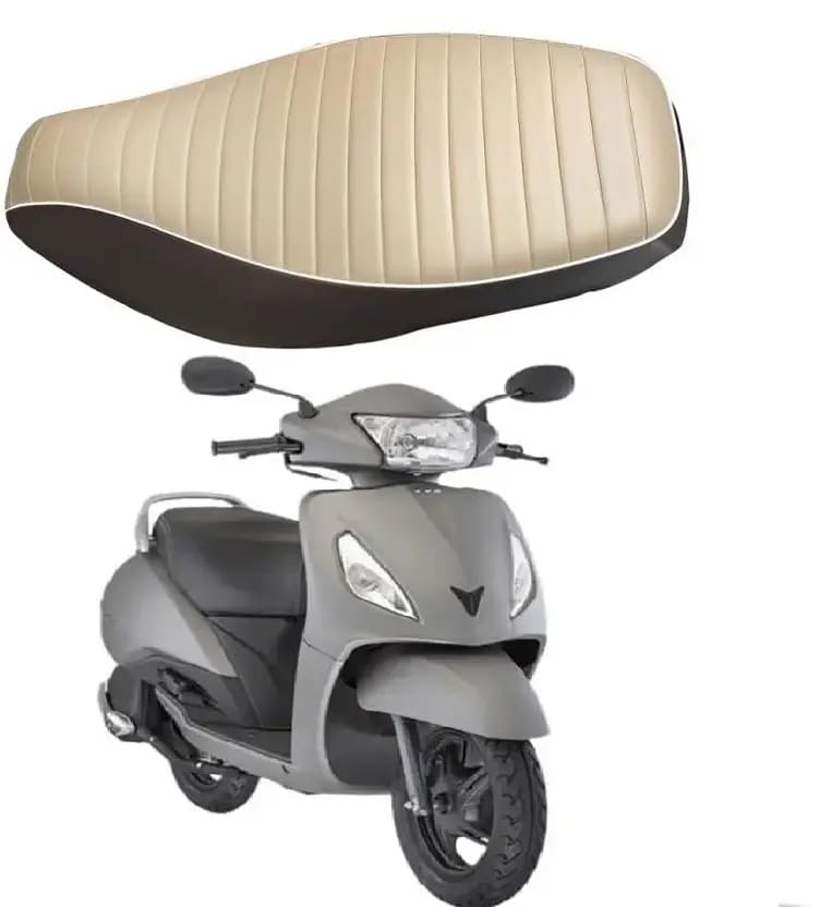 Ask Prime Quality Scooty Seat Cover Waterproof (TVS Jupiter)(Beige and Brown)-image-40