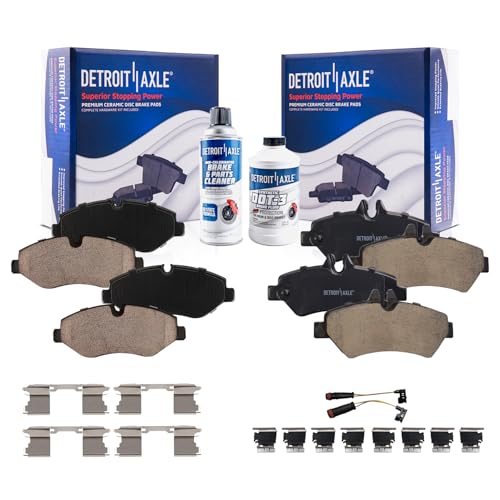 Incorrect Front Disc Brakes Installed - 2020 Mercedes-Benz Sprinter 4 Detroit Axle - Brake Pads for 2010-2018 Mercedes-Benz Sprinter 2500, 2007-2018 Freightliner 2007-2009 Dodge Front and Rear Ceramic Replacement