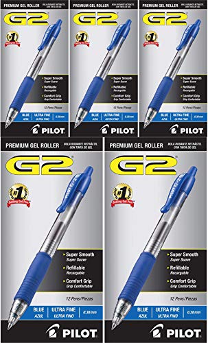 Pilot G2 Premium Bolígrafos de Gel Azul x12 miniatura 1