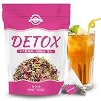Detox Tee, Tee Zum Abnehmen, Cleanse Weight Loss Tea, Natürliche Kräutermischung, Körper formender Tea, Sanfte Entgiftung und Reinigung, 100% Vegan (28 Teebeutel)