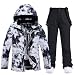HOTIAN Damen Ski Jacke und Hosen 2 Teilig Set Skianzug Damen Winter Warme Schnee Skifahren Sätze Wasserdicht Winddicht Snowboard Set