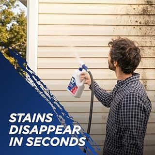 30 SECONDS Outdoor Cleaner 2 Pack with Hose End Sprayer - Cleans Stains from Algae, Mold and Mildew on Vinyl Siding, Deck, Patio, Brick and More