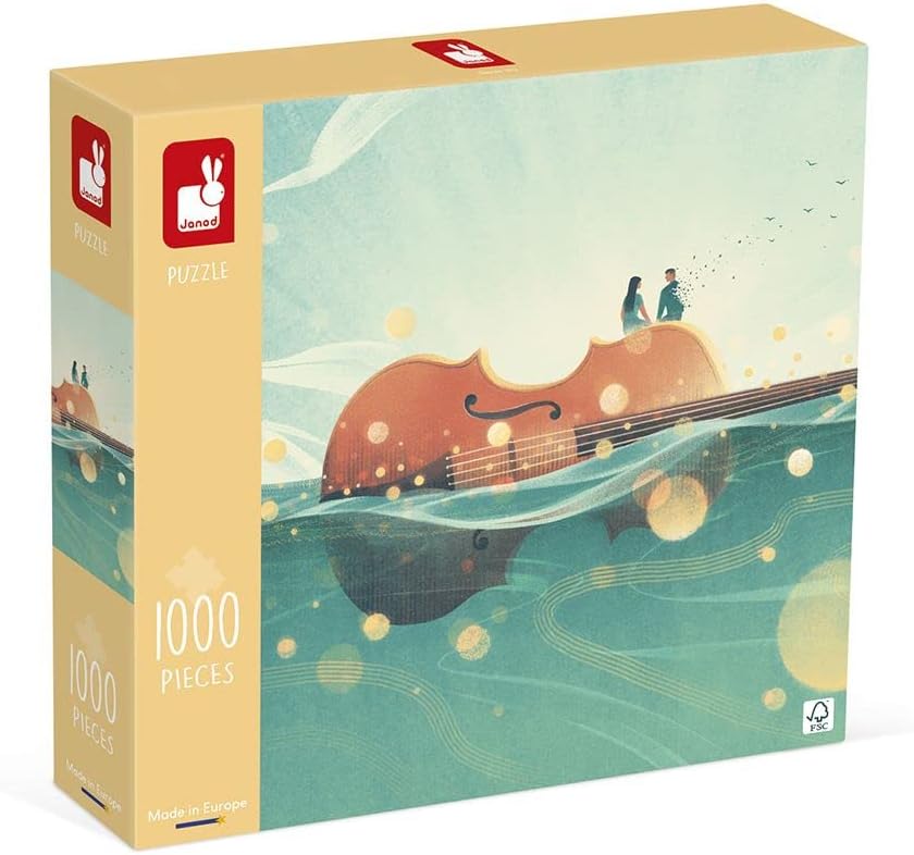 Janod - 1000-Piece Puzzle - Romance at Sea - Suitable for Adults, Teenagers and Children - Made in Europe - Ages 9+ - J02513