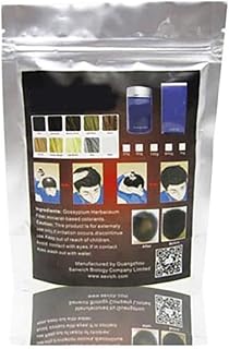 Fibras de construcción de cabello de 1 bolso Fibras de pérdida de cabello instantáneos Color Polvo Ocultar volumen Agregar volumen para hombres y mujeres (negros) Productos de pérdida de color