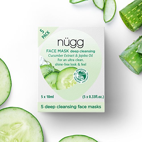 nügg Deep Clean Clear Skin Facial Skin Treatment; Set of 5 Treatments to Cleanse and help Soothe and Refine Pores; Non-Drying and For All Skin Types; 3 times Allure Best of Beauty Award Winner
