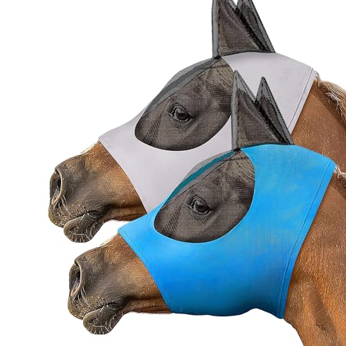 Fliegenmaske Für Pferde Mit Ohrenschutz - Super Bequem & Einfach Anzuziehen