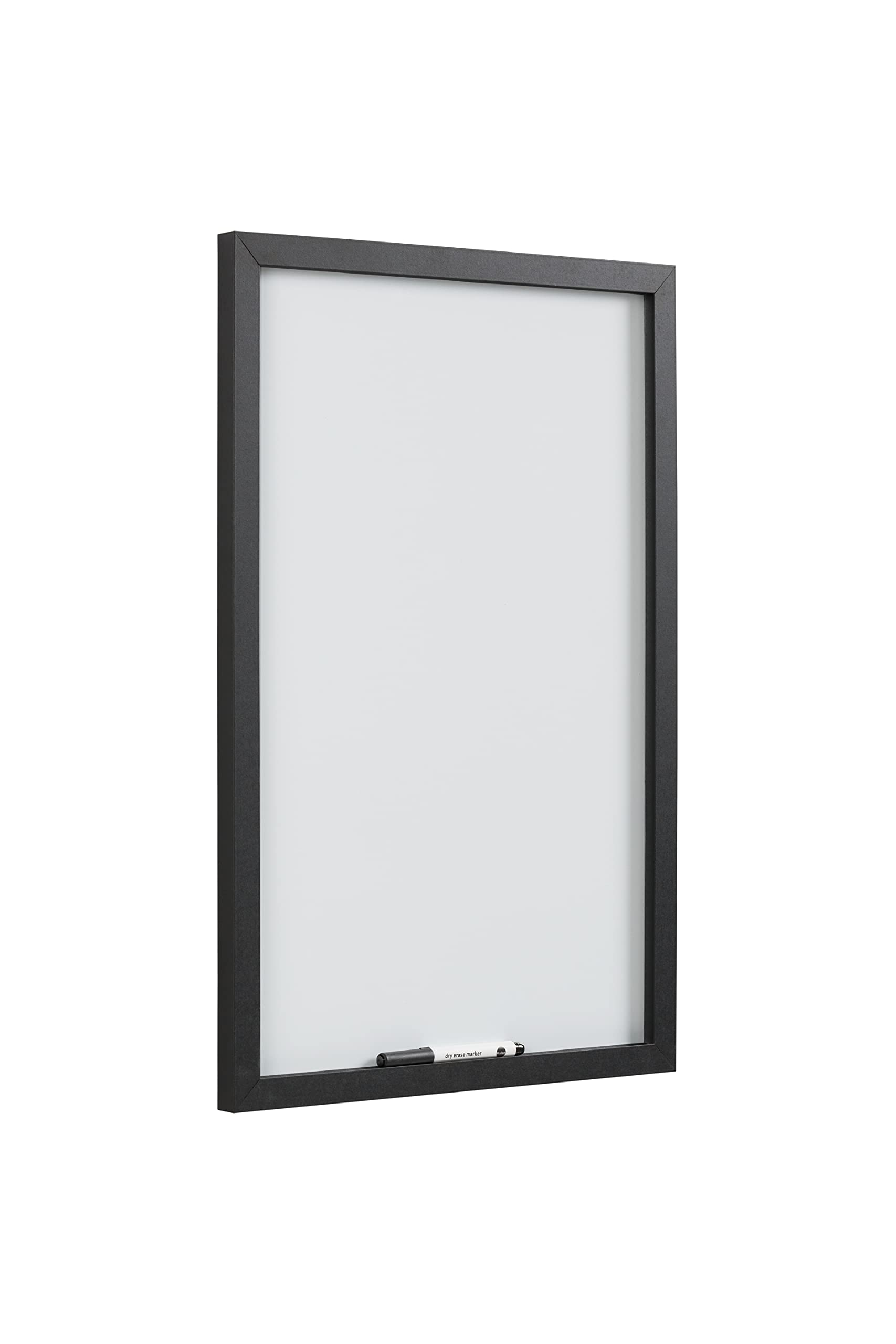 Bi-Office,Tableau Blanc Magnétique Optimum, effaçable à sec, cadre en MDF finition noir mat, 60 x 45 cm