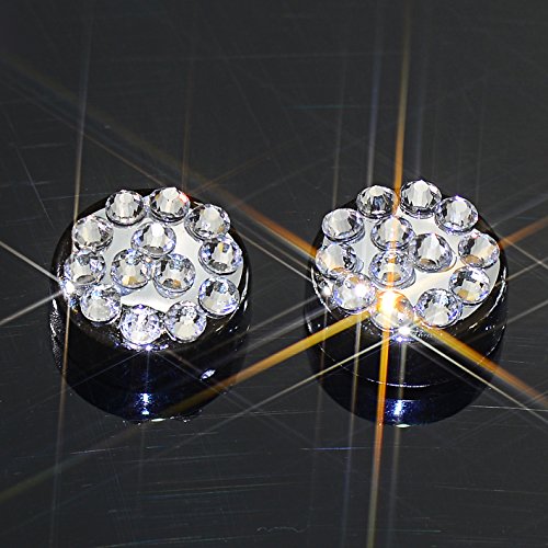 Handcrafted Bling License Plate Frames For Women, Men | 1 Pack Bedazzled Cover With Glittery Screw Caps | Stainless Steel Diamond Rhinestone License Plate Frame/Cover | Giftbox Included (White) #TOP4