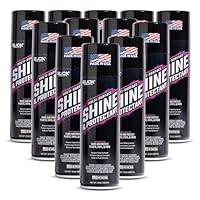 Slick Products Multi-Surface Shine & Protectant Spray, Renew Vinyl, Plastic, Rubber, Trim, Car, Truck, Motorcycle, Dirt Bike – UV Protection, No Drip Formula, 17.35 fl oz (12-Pack)