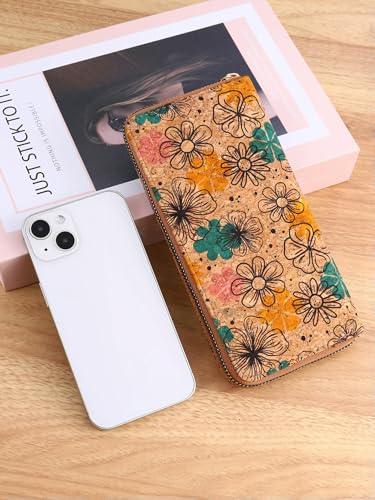 ESUKAR Advanced Multifunctional Wallet with Wood Grain, Portable Geometry, Multiple Card Slots, Personalized Artistic Retro Wood Grain, F, 7.67*3.85*0.18 inch4