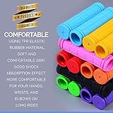 Botanique Handlebar Grips, Non-Slip Soft Rubber Cycling Grips, Waterproof for MTB BMX Cycle Road Mountain Bike Cycling Bicycle Multi Coloured (1 Pair) (Red) - Image 5