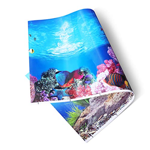 image for POPETPOP Aquarium Background Sticker,3D Double-Sided Adhesive Wallpape