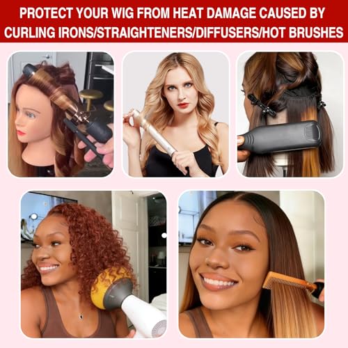 Image of Goiple 2PCS Synthetic Wig Milk Spray, Heat Thermal Leave-In Conditioner Wig Detangler Spray for Human Wigs, Conditioner ＆ Detangler 3 in 1 Moisturizer, Synthetic Hair Wigs Easy Combing