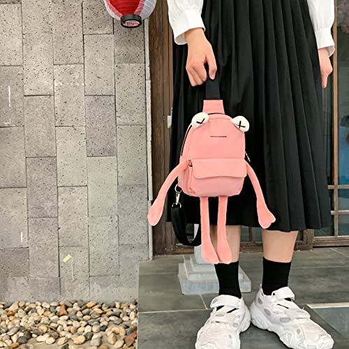 Image of Frog Crossbody Handbags For Women Men Cute Shoulder Bag Nylon Sling Chest Bag Casual Travel Hiking Daypack