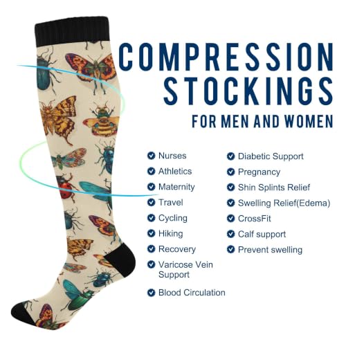 Image of Fisyme Socks for Women Men Warm Comfort Athletic Crew Running Hiking Cycling Compression Socks