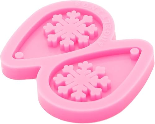Miniatura 3 de Molde de silicona para aretes de estilo copo de nieve súper brillante, molde de aretes de resina para bricolaje de resina epoxi para hacer joyas,