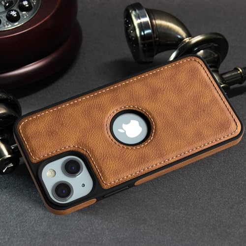 Image of Pikkme Back Cover for iPhone 15 | Full Camera Protection, Raised Edges & Super Soft-Touch Bumper Case (Brown)