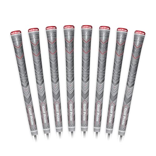 Golf Pride Mcc Plus4 Align Golf Club Grip - All-Weather Hybrid Grip With Raised Ridge Technology &Amp; Larger Lower Hand - Brushed Cotton Cord &Amp; Pebbled Texture - Midsize - 8 Pack