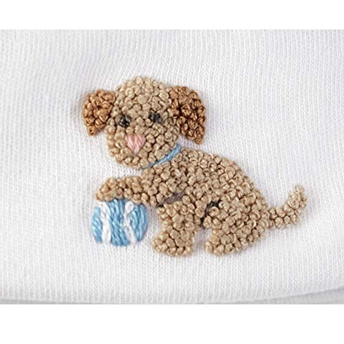 Mud Pie Baby Boys' Puppy Cap, Light Blue, White, Small2