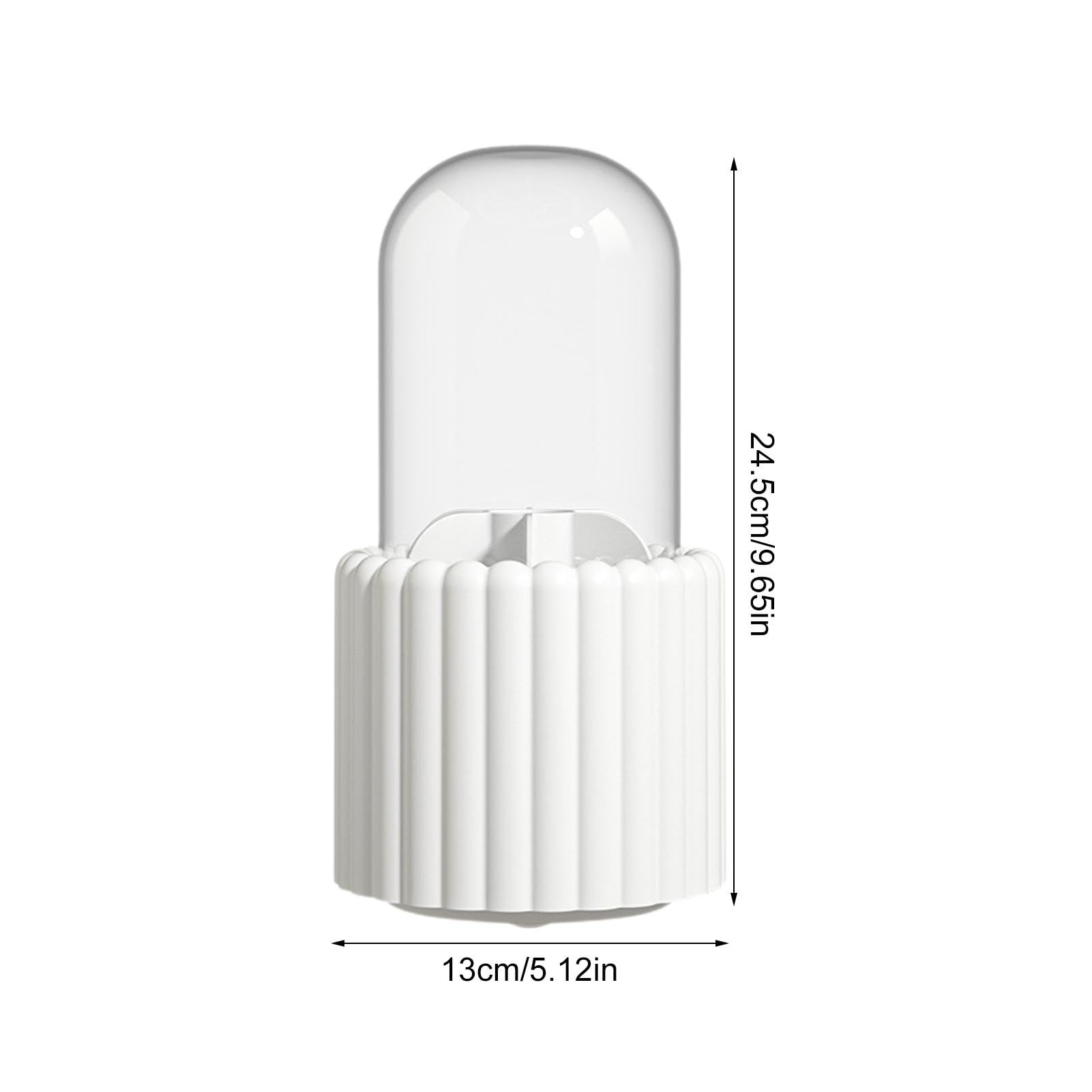 Caja Grande para Guardar cosméticos de Escritorio, Organizador de brochas de Maquillaje Giratorio de 360 Grados | Organizador de tocador con Tapa, Caja Grande para Guardar brochas de Maquillaje con t