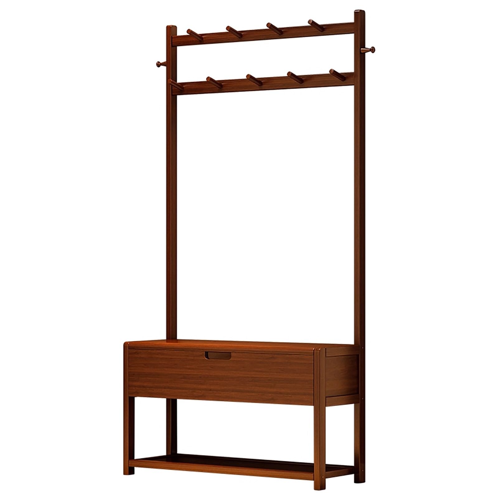 FGXHHS 4-in-1 Hall Tree with Sto, Multifunctal Mudroom nizer for Entryway, Foyer, Hallway, Corridor - Modern Design, Space-Saving Solut (39.3x12.7x65.3in)