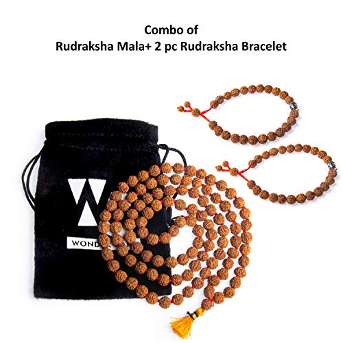 Wonder Care Authentic Rudraksha Mala | 5face Genuine Himalayan Rudraksha bracelet | Rudraksha Bead| Beaded Bracelets for Men | Pendant Necklace with Bead Bracelets2