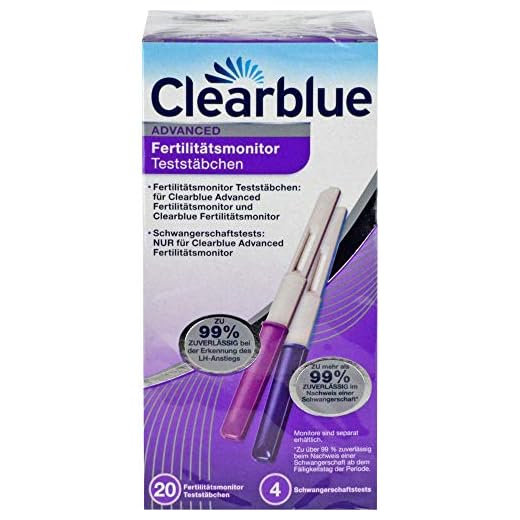 Clearblue – Monitor de fertilidad, 20 de fertilidad Pruebas y 4 pruebas de embarazo, 1er Pack (1 x 24 unidades)