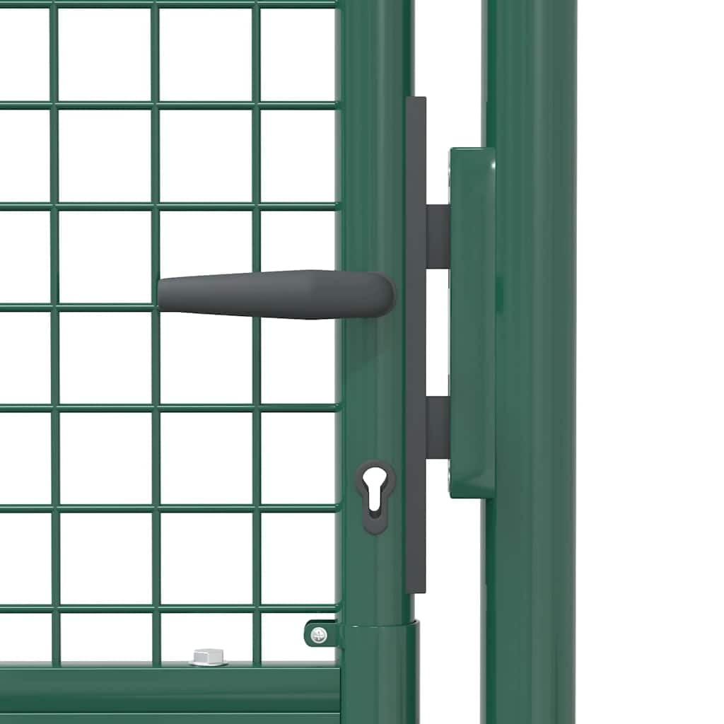 vidaXL Cancello per Recinzione in Acciaio 100x175 cm Verde