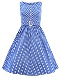 h r london  H&R London Kleid Polkadot Long Dress 9058 Blau XL