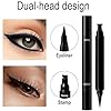 KELAV Eye Liner Noir Waterproof, Crayon Yeux Eyeliner Feutre Waterproof Tampon Eyeliner, Professional Makeup Couleur Intense Embout Ultra Tenue Longue Durée, Transpiration(Noir)