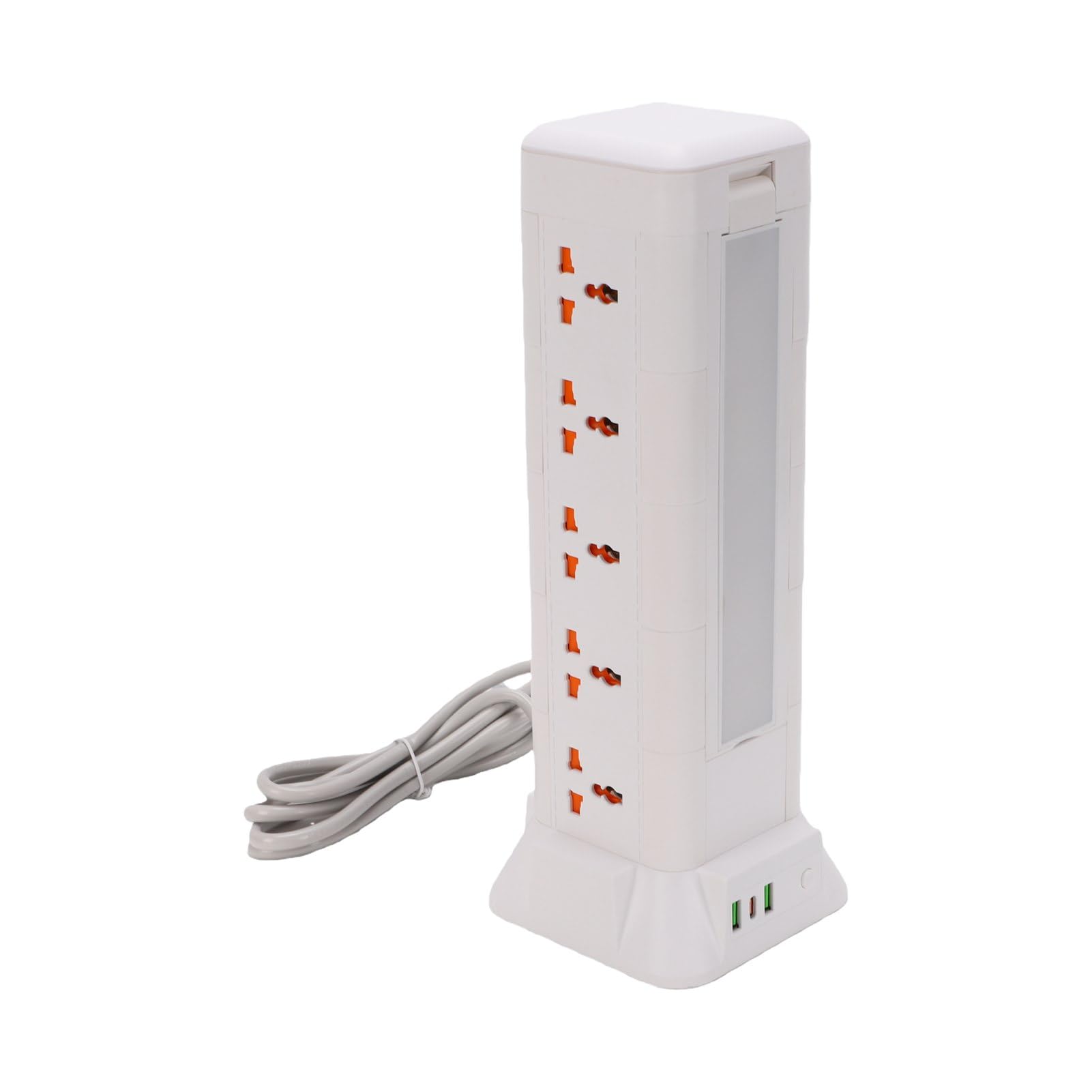 Fafeicy Ciabatta a Torre, Prese da 15 CA e 3 Porte USB (Spina europea