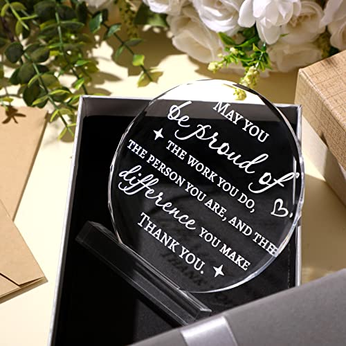 Yinder Thank You Gift For Women Inspirational Gifts Coworker Gifts Office Gift For Colleague Leaving Job Gifts Farewell Gift Appreciation Gifts For Friends Nurse Teacher Keepsake (Round) #TOP2