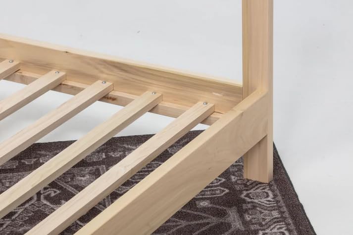 Close-up of Purveyor 15 bed frame slat and rail connection
