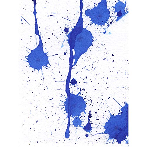 Artery8 Hendo Tanuki Abstract Blue Paint Splat Painting D Unframed Wall Art Print Poster Home Decor Premium