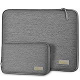 【Dreischichtiger Schutz】 Die Außenschicht der 14 Zoll Laptophülle besteht aus spritzwassergeschütztem Polyestergewebe. Die mittlere Schicht ist mit 8 mm stoßfestem Schaumstoff gepolstert. Das weiche Futter in der Innenschicht bietet einen guten Kratzschutz.