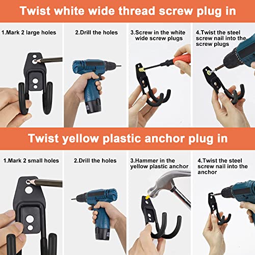 image for Sulishang 16 Pack Garage Hooks Heavy Duty, Utility Steel Garage Storag