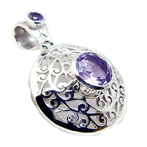 Améthyste pendentif naturel en argent, le cadeau précieux pour elle