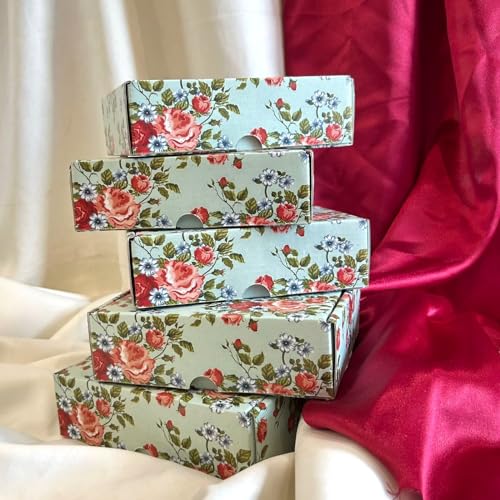 SATYAM KRAFT 5 Pcs Multipurpose Decorative Folding Paper Box Rect...