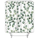 X-Labor Duschvorhang Wasserabweisend Anti-Schimmel inkl. 12 Duschvorhangringe Badewannevorhang für Badezimmer Shower Curtain Blatt-C 240x200cm