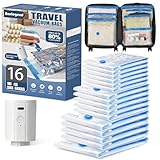 BoxLegend 16PCS Sacs Sous Vide Voyage avec Pompe Électrique USB,...