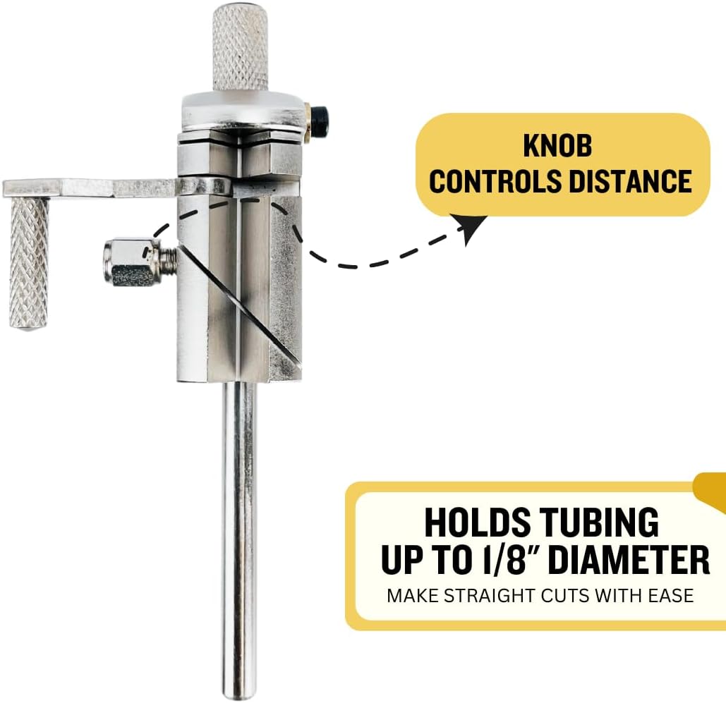 Mini Tube & Wire Cutting Jig | 1/8" (3.2mm) Capacity | Jewelry Making Essential | Graduated Scale 0-30mm | 5" (12.7 cm) Height