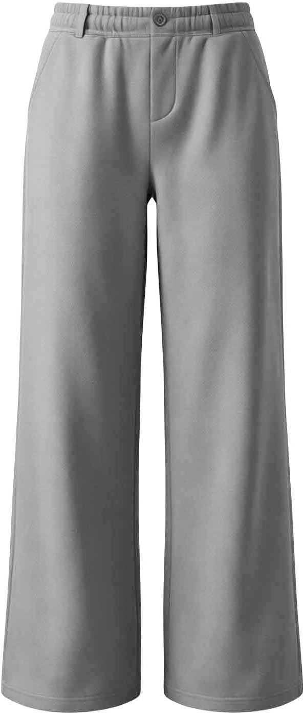 Women's Wide Leg Sweatpants High Elastic Waisted Loose Fit Soft Pants with Pockets Casual Workout Stretchy Trousers