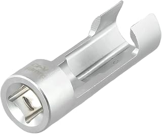 Diesel Fuel Injector Pipe Socket Wrench with Hexagonal Opening and Slotted Side for Easy Removal and Installation of Fuel Pipes, Injectors, Pumps, and Thermal Sensors(19mm)