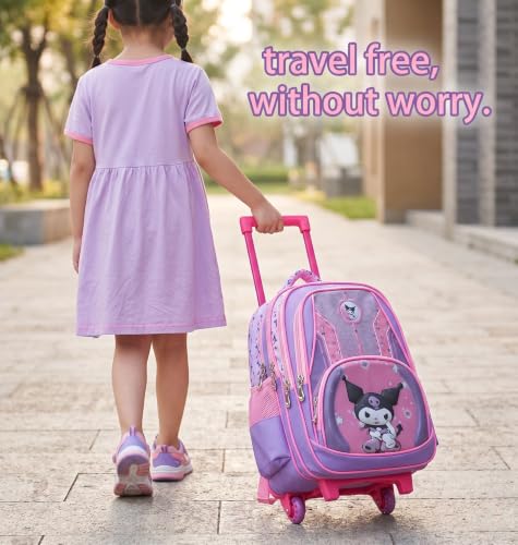 Image of ADSON 3D Embossed School Trolley Bag Large School Bag for Boy Girl, Kids School Bag, Travel Backpack for Girl Boy, Ideal for Children Trolley 16 Inch Water Resistant