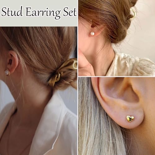 45 Pairs Gold Hoop Earrings Set for Women Multipack, Hypoallergenic Chunky Twisted Earring Pack, Gold Small Big Hoops Earrings for Every Occasion4