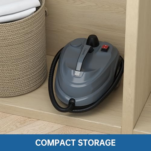 Steam Cleaner, Powerful Heavy Duty Canister Steamer with 34 Accessories, Steam Mop with 16.4 Ft Extra-Long Power Cord for Home Floor Cleaning, Grout, Upholstery, Car Detailing, Grey - Thumbnail 5