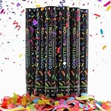 16 Inch [6 Pack] Biodegradable Confetti Cannon Party Poppers Party Supplies, Air Powered | Launches 20-25ft | Celebrations, New Year's Eve,Birthdays,Christmas and Weddings